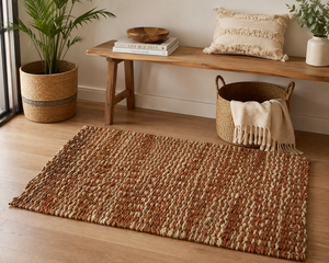 Handmade Tie Dye Jute <b>Rug</b> Natural Fiber Handwoven Area <b>Rug</b> Boho <b>Rustic</b> Home Decor Carpet - Product Image 1