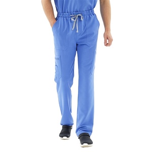 Uniforme pour homme à manches longues, vêtement extensible, Anti-rides, en rayonne mélangé, élégant col côtelé avec plusieurs poches - Product Image 3