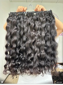 Paquetes de Cabello Ondulado Indio Virgen Más Vendidos, 100% Cabello Humano Suave Negro Natural para Fabricación de Pelucas, Disponible para la Venta - Product Image 5