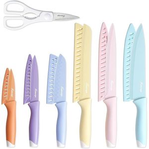 Set di 13 Coltelli da Cucina Colorati con Lame in Ceramica Antiaderente - Product Image 1