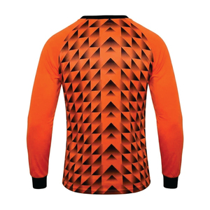 เสื้อผู้รักษาประตูคุณภาพสูง สวมใส่สบาย แห้งเร็ว น้ำหนักเบา พิมพ์ลายแบบ Sublimation  รับทำโลโก้ OEM สีตามสั่ง สำหรับกีฬา - Product Image 4