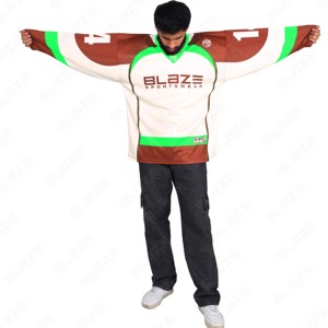 Jersey de hockey sobre hielo personalizado, sublimado de hockey sobre hielo, camiseta de fútbol de sarga de aparejos - Product Image 2
