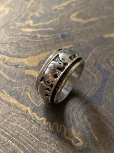 <b>Elephant</b> Spinner Ring 925 Sterling Silver Vintage Animal Design Unisex Everyday Wear Jewelry - Product Image 2