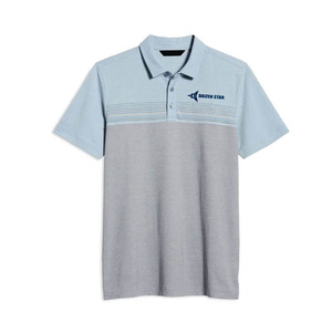 Daizen Star Men's Short Sleeve for Shirt Solid Embroidery Logo Casual Breathable Polyester/Cotton Jersey Fabric Pocket - Product Image 1