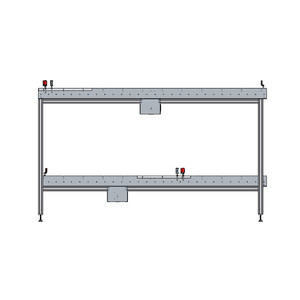 Mécanisme de levage à rouleaux pour lignes de fabrication intégrées, systèmes logistiques d'entreposage, acier inoxydable anodisé naturel - Product Image 2