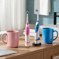 Brosse à dents rotative-oscillante KALWEL pour adultes, poils en nylon doux, étanche IPX5, 6000 tr/min, 2 modes, blanchiment des dents, 45 jours