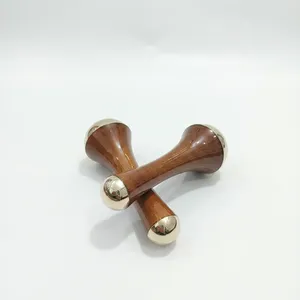Best quality <b>Small</b> Wooden Kansa Wand Double Headed Wooden Kansa Wand Ayurvedic Face Massager Natural Skincare Tool at best price - Product Image 5
