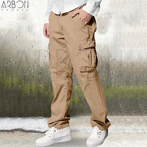 Pantalon cargo en coton léger multi-poches, couleur unie, style streetwear décontracté, nouvelle tendance quatre saisons, prix de gros - Product Image 5