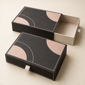 Boîte coulissante personnalisée en charbon de bois pour l'emballage de duo de sérums - Product Image 1