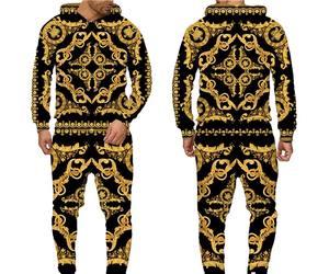 Ensembles de survêtements décontractés pour hommes, personnalisés et imprimés par sublimation, en molleton épais de coton, pour l'hiver – Meilleures ventes - Product Image 1