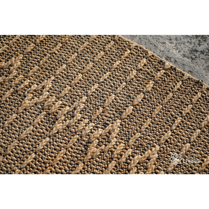 Tapis tissé à la main en jute et coton, finition plate, prêt à expédier |   Épaisseur de 5 mm |   Tapis de sol en fibres naturelles - Product Image 5