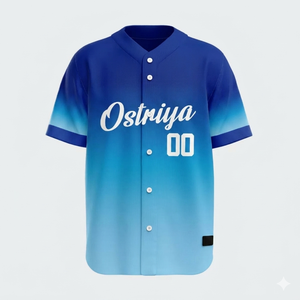 Wholesale Custom Heat-Transfer Printed 100% Polyester V-neck Short <b>Baseball</b> Jerseys Plus Size Quick Dry Breathable OEM Service - Product Image 2