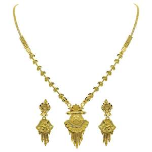Wholesale 14K 18K 24K Micron Gold Filled Brass Forming Short Necklaces Fashion Jewelry Traditional & Festival Wear Necklaces Set - Product Image 2