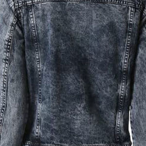 Chaqueta vaquera gris con lavado ácido personalizada para mujer, de manga larga, con botones, estilo vintage, informal, de corte ajustado, para mujer - Product Image 4