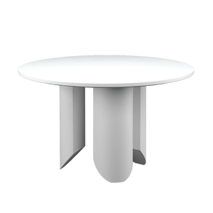 Mesa de Comedor Redonda Moderna de Diseño Nuevo con Patas de Madera y Cubierta de Cemento para Espacios de Estar y Recepción de Oficinas - Product Image 6