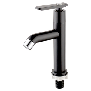 Wholesale Lavabo Faucet Matte Black ABS <b>Single</b> Cold Tall Pillar Bathroom Vanity <b>Basin</b> Sink <b>Tap</b> Washbasin Faucet KSLA-13XM KSN VN - Product Image 1
