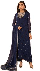 Hermosos Vestidos de Mujer para Fiestas Formales y Casuales de Invierno y Verano, Estilo Pakistaní e Indio, Nuevas Llegadas, Salwar Kameez de Poliéster y Organza - Product Image 2