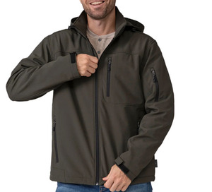 Chaqueta Soft Shell para Hombre, para Trabajo al Aire Libre, Unisex, de Poliéster, Impermeable, Cortavientos, Transpirable, con Capucha - Product Image 1
