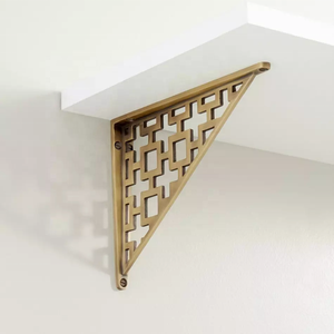 Luxury Quality Cast Iron Shelf Bracket with Gold Plated Finished Perfect for Stylish Laundry Room <b>Shelves</b> - Product Image 1
