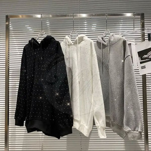 Prix de gros pour les sweats à capuche en strass en stock, sweats à capuche en strass sur mesure, sweats à capuche en strass à vendre - Product Image 2