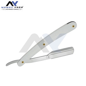 Rasoir professionnel pour barbier, rasoir droit à lame unique pour hommes, système de verrouillage pivotant, manche en acier inoxydable et plastique, outil de rasage - Product Image 6