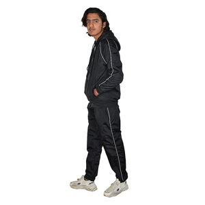 Conjunto Deportivo Personalizado para Hombre con Ribete Reflectante 3M, Sudadera con Capucha de Nailon, Pantalones de Jogging con Forro de Malla, Traje Deportivo Informal para Gimnasio - Product Image 2