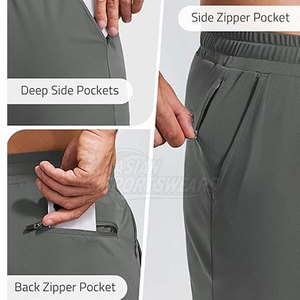 Men Stylish <b>Drawstring</b> Support Wear Fitness <b>Trousers</b> Soft Feel Running Exercise Daily Fit - Product Image 4