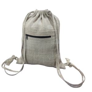 Premium Handmade 100% Hemp <b>Drawstring</b> <b>Backpack</b> Eco Friendly Sustainable Hemp Sack Large Capacity Gym Swimming Cotton Carrying - Product Image 3