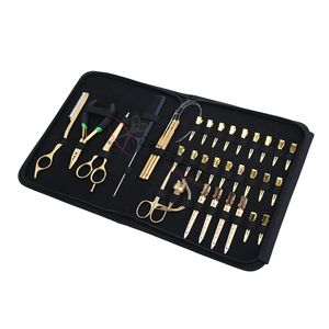 Kit Profesional para Estilistas de Extensiones de Cabello: Alicates de Presión para Tap-In, Crimpadora de Cuentas Planas, Gancho para Anillas, Mini Tijeras, Anillo de Seccionamiento - Product Image 1