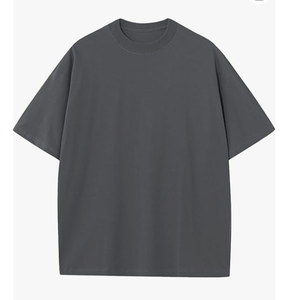 T-shirt décontracté en coton épais pour homme, coupe oversize à épaules tombantes, personnalisable avec logo, col rond, vente en gros depuis le Bangladesh - Product Image 1