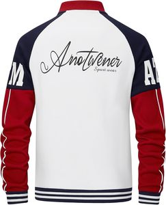 Veste universitaire haut de gamme avec broderie de patch personnalisée, corps en laine, manches en cuir, look streetwear décontracté - Product Image 1