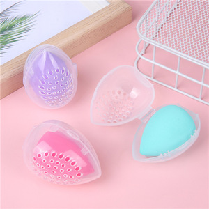 Porta Spugna per Trucco a Forma di Uovo, Rosa Trasparente, Organizzatore da Viaggio Portatile con Fori di Ventilazione, Contenitore Compatto per Bagno - Product Image 2