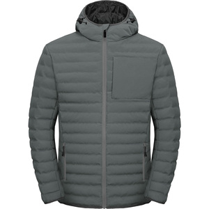 Veste matelassée longue à capuche pour homme, avec rembourrage épais, fermeture éclair sécurisée, services OEM/ODM - Product Image 1