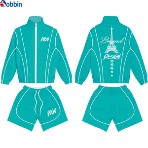 Conjunto Corto Deportivo de Verano para Hombre, Personalizado, Cómodo, Estilo Vintage, con Cierre, Bordado, Resistente al Viento, de Nailon Impermeable - Product Image 5