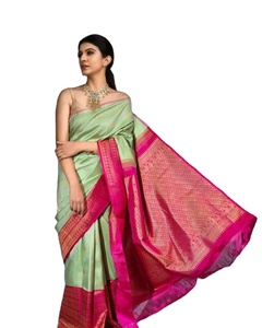 Sari Georgette de seda suave Lichi para mujer con pieza de blusa saris asequibles al por mayor saris de talla grande para mujer - Product Image 1