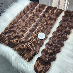 Dernière invention : Extensions de cheveux naturels à trame invisible, cuticules alignées, micro-boucles, trame nouée à la main - Product Image 3