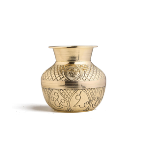 Kalash de Latón, Lota Decorativa para Pooja, Recipiente de Agua Religioso Hindú, para Templo, Sala de Oración, Hogar, Altar, Boda, Festival, Ceremonia Espiritual - Product Image 2