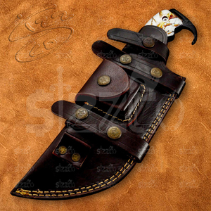 Cuchillo de Resina Pinecone Forward Bite, Recubrimiento de Polvo Negro, Acero D2, para Supervivencia, Caza, Camping, OEM, ODM - Product Image 5
