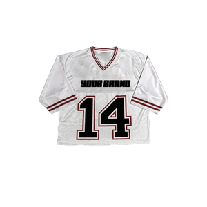 Maillot de football américain de haute qualité personnalisé pour fans, en polyester/coton sublimé, séchage rapide, été, pour hommes et femmes, personnalisable OEM 2026 - Product Image 1