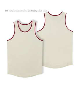 Camiseta Deportiva Estilo Americano para Hombre, Talla Grande, Delgada, con Bloques de Color, Mezcla de Algodón, Protección UV, Secado Rápido - Product Image 4