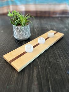 Wooden <b>Tea</b> <b>Light</b> Candle Holder - Handcrafted Maple & Walnut - Home Decor - Product Image 4