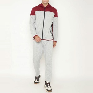 Sudadera con capucha y pantalones de chándal unisex ajustados y ajustados, chándal dividido de retazos de verano con logotipo personalizado para entrenamiento de hombre, talla XL - Product Image 1