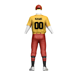 Men's Baseball Jersey Set Yellow Red <b>Mesh</b> <b>Short</b> Sleeve Button Front Breathable Regular Fit All Seasons Sport Apparel - Product Image 5
