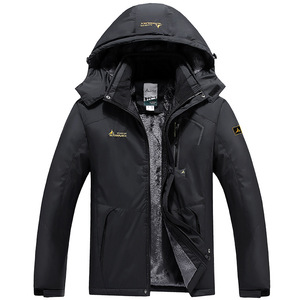 Veste d'hiver pour homme, coupe-vent, imperméable, en polaire, softshell, nylon, avec fermeture éclair, col montant, uniforme d'entreprise personnalisé - Product Image 2