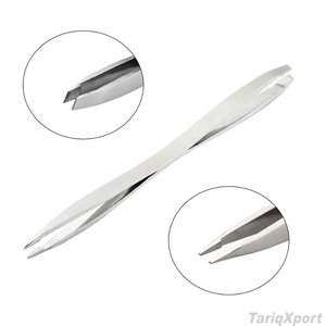 Pinzas de Cejas Profesionales Personalizadas de Doble Punta, de Acero Inoxidable, Ligeras y de Lujo, TariqXport, de Precisión - Product Image 3