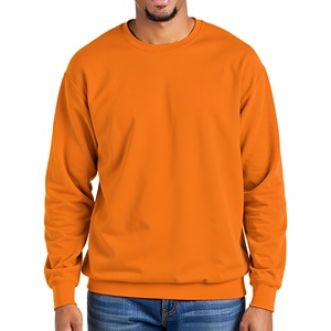 Sudadera de Cuello Redondo Lisa Extra Grande para Hombre, de Alta Calidad, Algodón y Felpa, Estilo Urbano, Unisex, Invierno, Venta al Por Mayor - Product Image 3