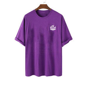 เสื้อยืดผ้าฝ้าย 100% สำหรับฤดูร้อน สวมใส่สบาย พิมพ์ลายได้ตามต้องการ สำหรับผู้ชาย เนื้อผ้าเบา ทนทาน ทรงหลวม - Product Image 1