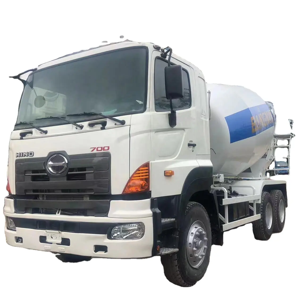 Secondhand HINO 700 TRỘN BÊ TÔNG/tay lái trái sử dụng xe tải bê tông HINO xe tải trộn với jo8e động cơ