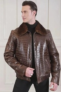 Premium Python Print <b>Leather</b> <b>Jacket</b> Men Motorcycle Biker OEM ODM Manufacturer Sample Service Available Factory - Product Image 5