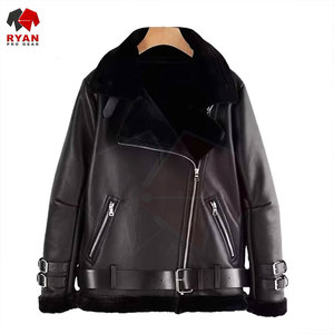 Veste en cuir pour homme de qualité supérieure, couleur unie, personnalisation de la marque, design d'hiver unique, usine OEM ODM - Product Image 1